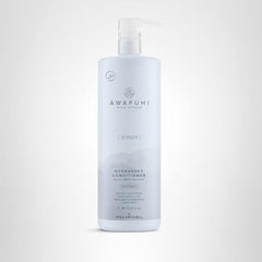 Label detail references ginger tea fragrance cue on Awapuhi HydraSoft conditioner