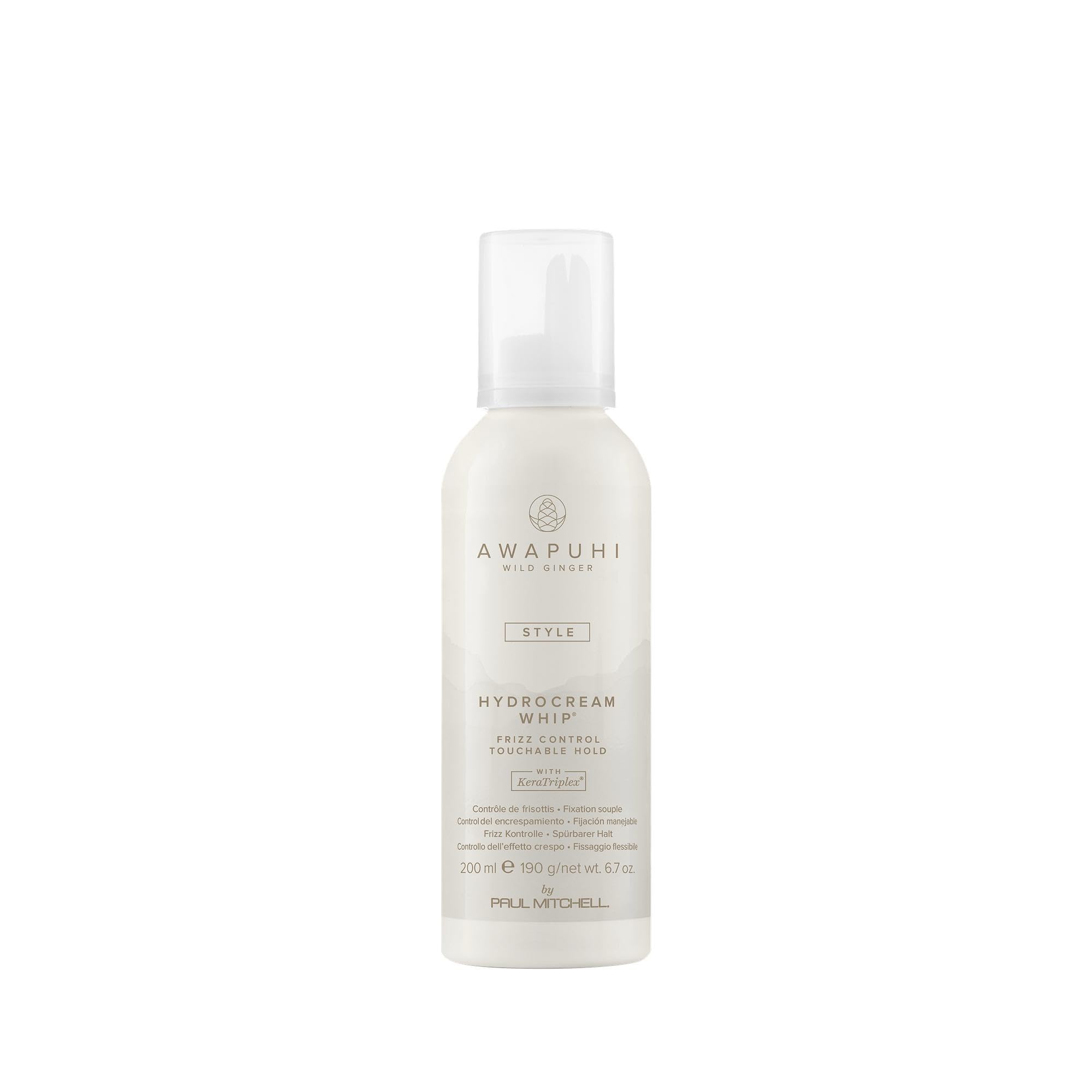 Awapuhi Wild Ginger HydroCream Whip Mousse packaging highlights eco-friendly PCR content