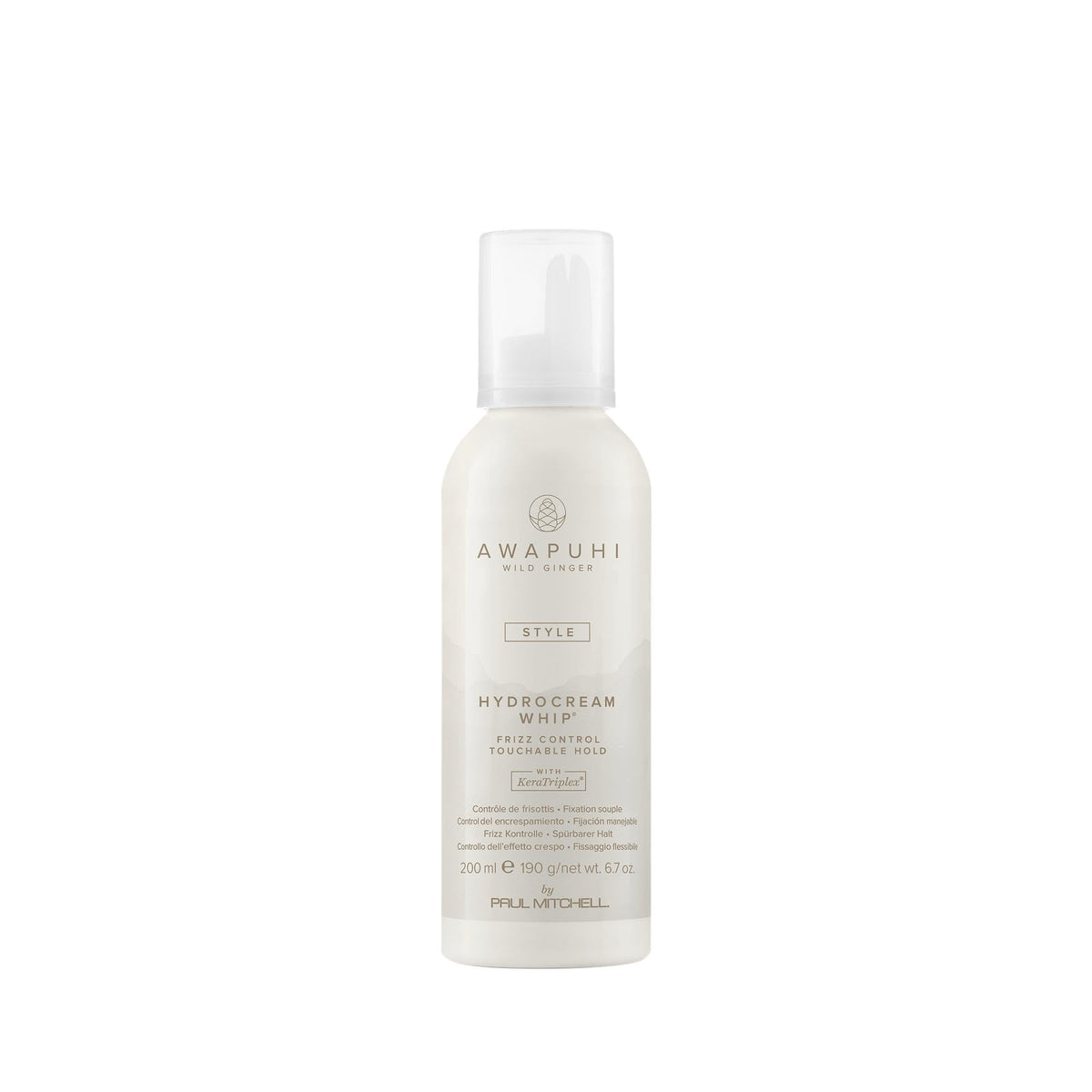 Awapuhi Wild Ginger HydroCream Whip Mousse packaging highlights eco-friendly PCR content