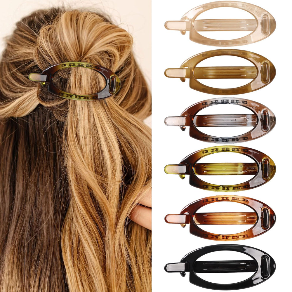 AWAYTR French Concord clip tortoiseshell securing hair with no-slip grip