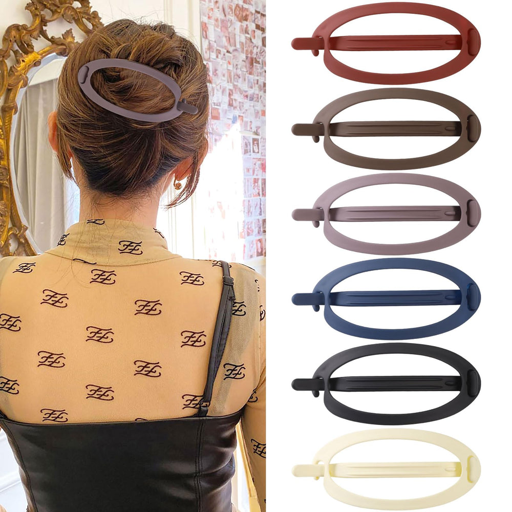AWAYTR black matte French Concord clip holds thick hair securely during daily activities.