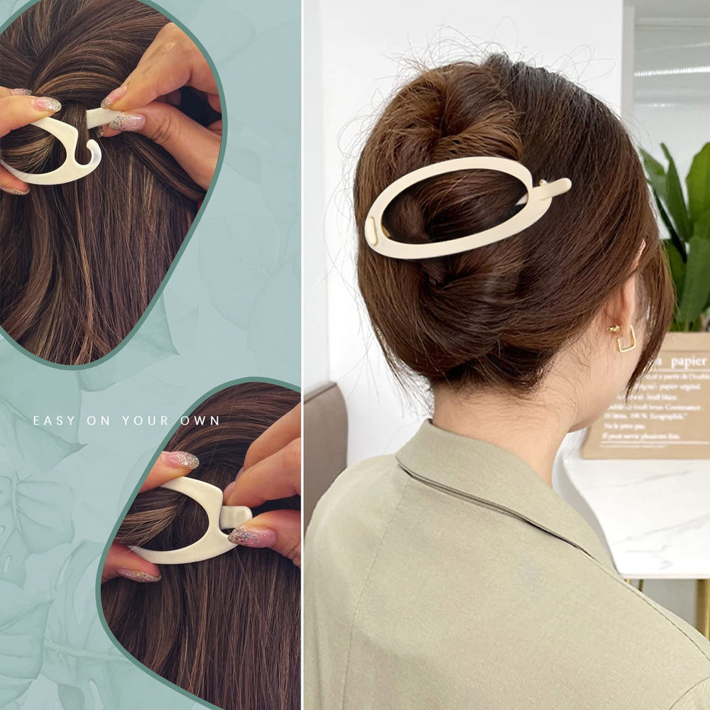 AWAYTR rose French Concord clip adds color while keeping hair neatly in place.
