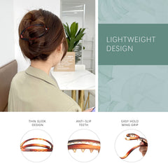 Front-view wear of AWAYTR Concord clip with subtle, elegant hold