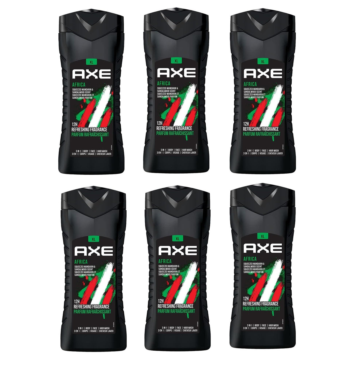 AXE Africa body wash bottle for a refreshing daily shower.