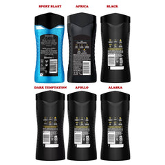 AXE Africa scent 3-in-1 bottle offers bold fragrance and quick cleansing.