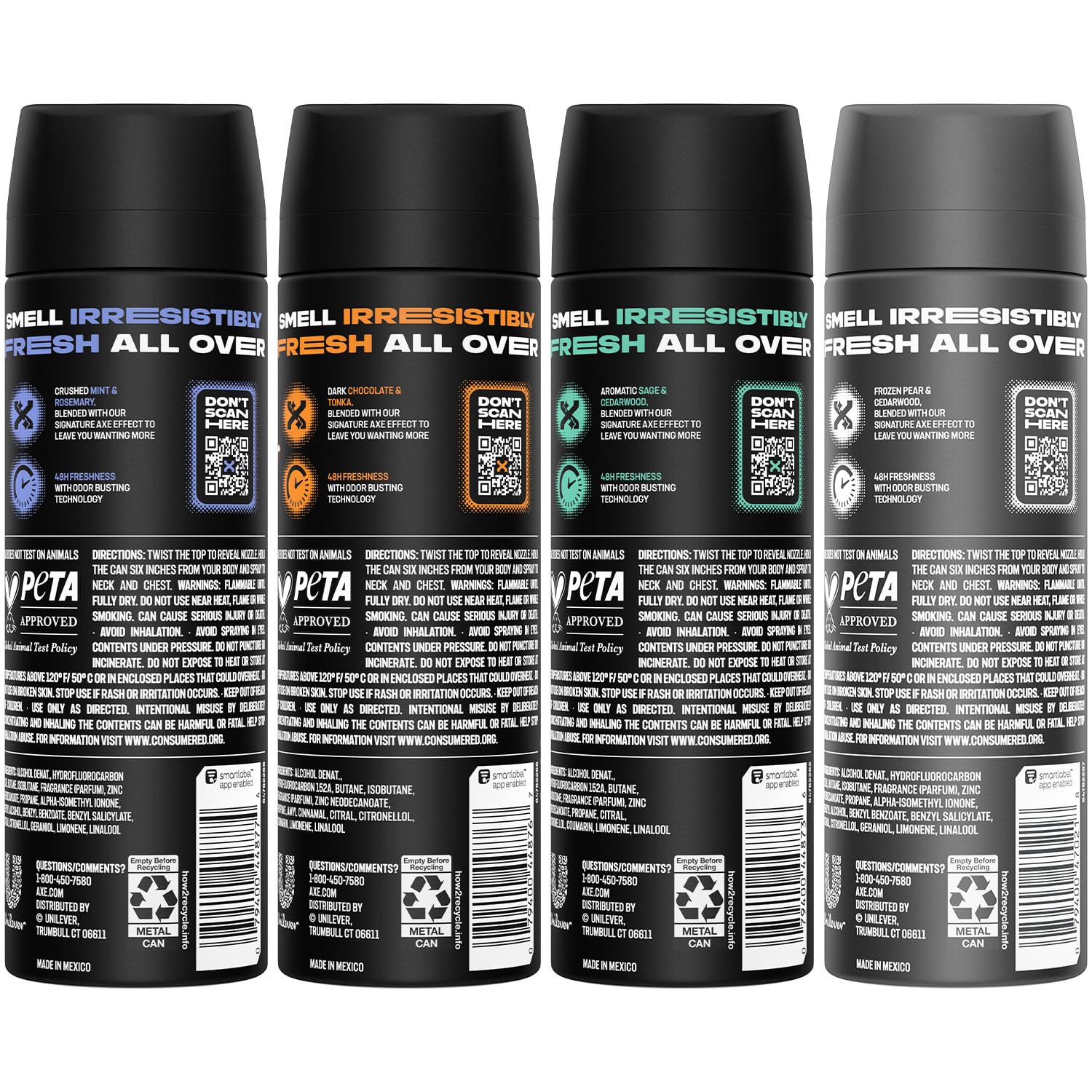 AXE Aluminum-Free XL Black bottle with pear and cedarwood scent profile
