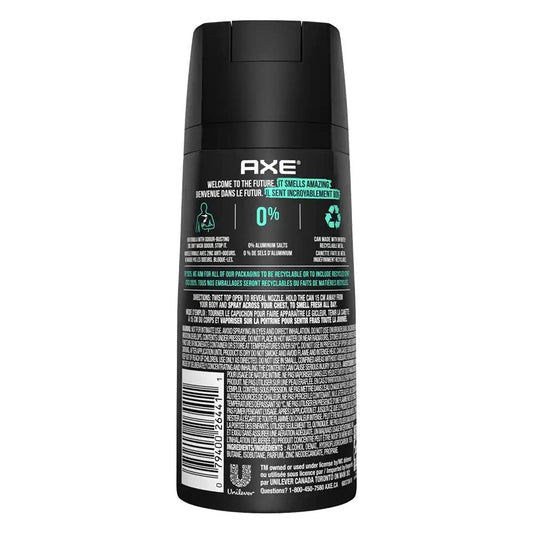 AXE Apollo spray in action delivering a quick, refreshing mist for on-the-go odor protection.