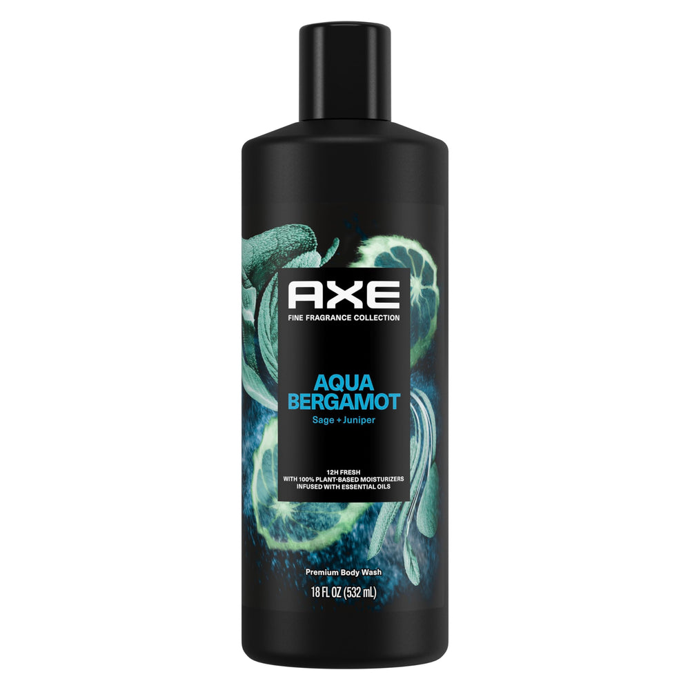 AXE Aqua Bergamot bottle front showing premium fragrance design for lasting freshness