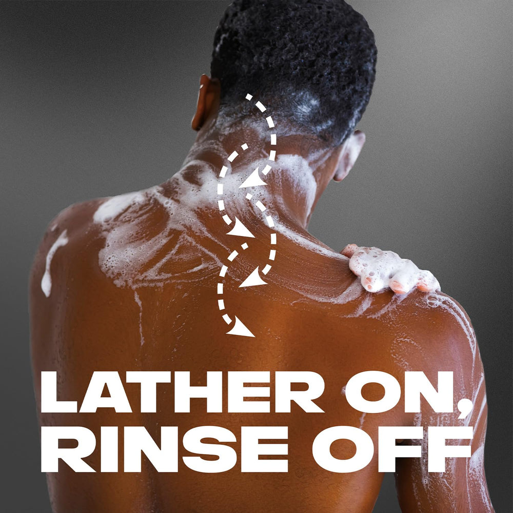 AXE Black lather-foam image suggests rich cleansing for skin and hair