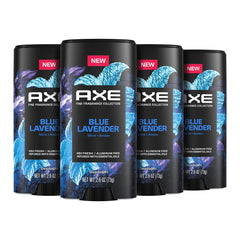AXE Blue Lavender deodorant stick 4-count for all-day freshness and odor protection.