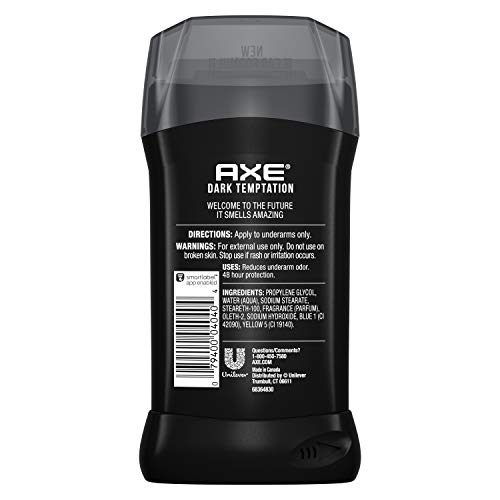 Close-up of AXE Dark Temptation clear formula gliding on skin for daily freshness