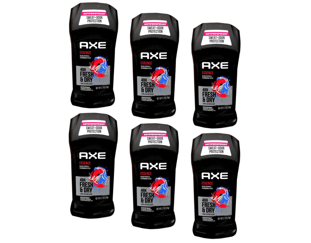 AXE Essence Dry six-pack antiperspirant sticks offering 48-hour protection