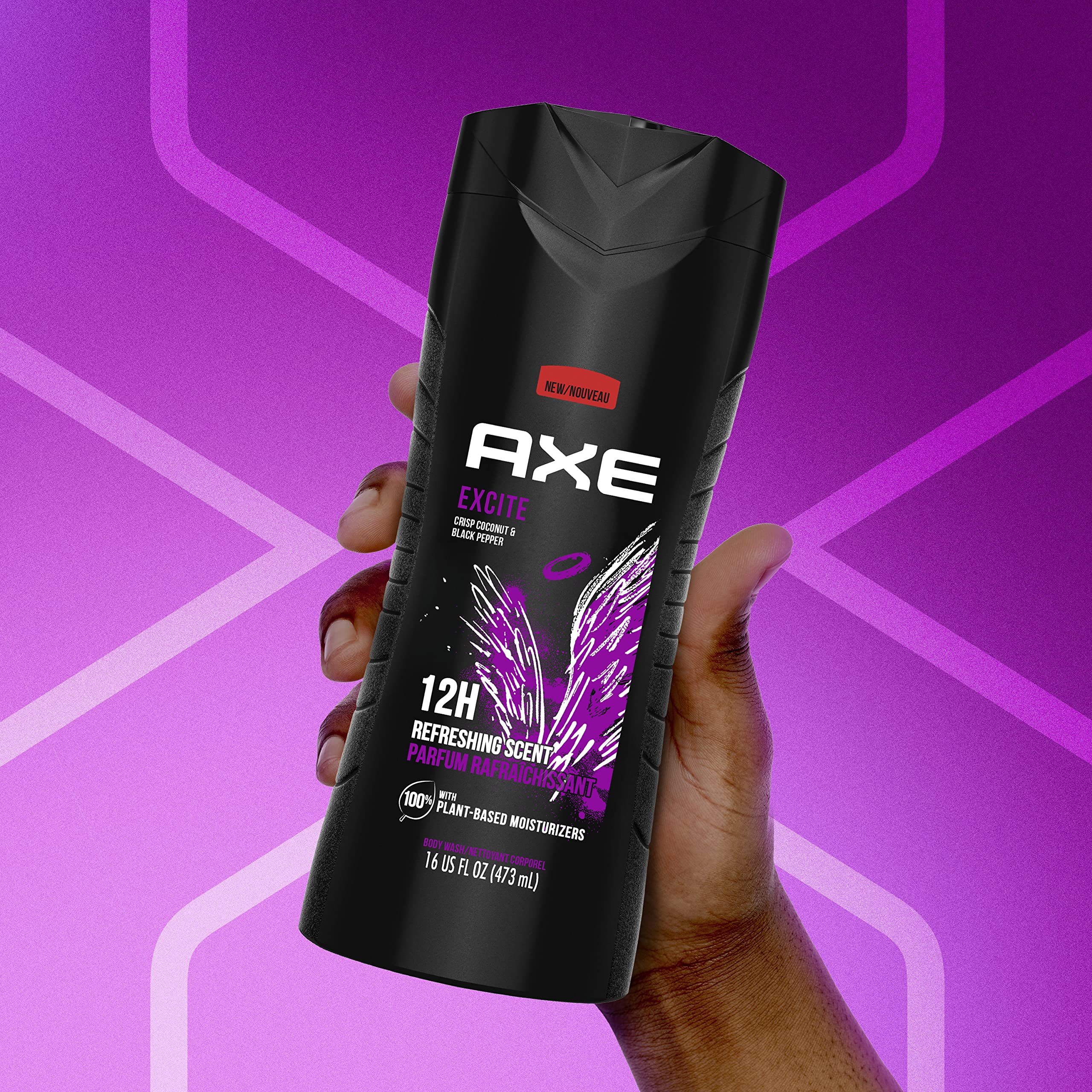 AXE Excite bottle recycled plastic demonstrates sustainable packaging commitment.