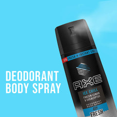 Axe Ice Chill logo on can branding and design.