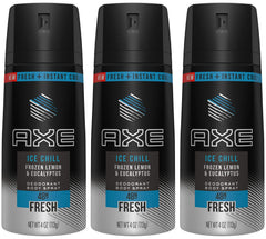 Axé Ice Chill deodorant bottle front showing fresh lemon-mint aroma for everyday use