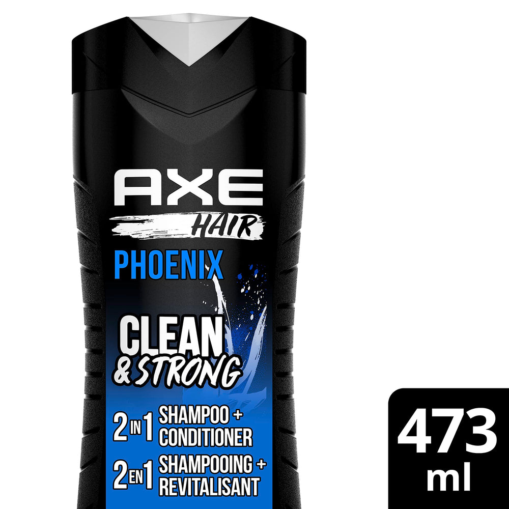 AXE Phoenix 2-in-1 shampoo lather cleanses and conditions in one step