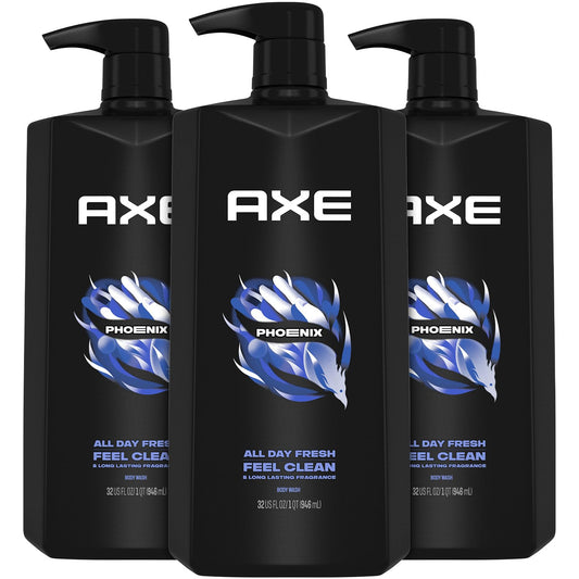 AXE Phoenix bottle front shows mint and rosemary scent for daily freshness.