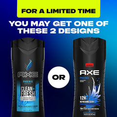 AXE Phoenix foamy-lather highlights rich cleansing foam.