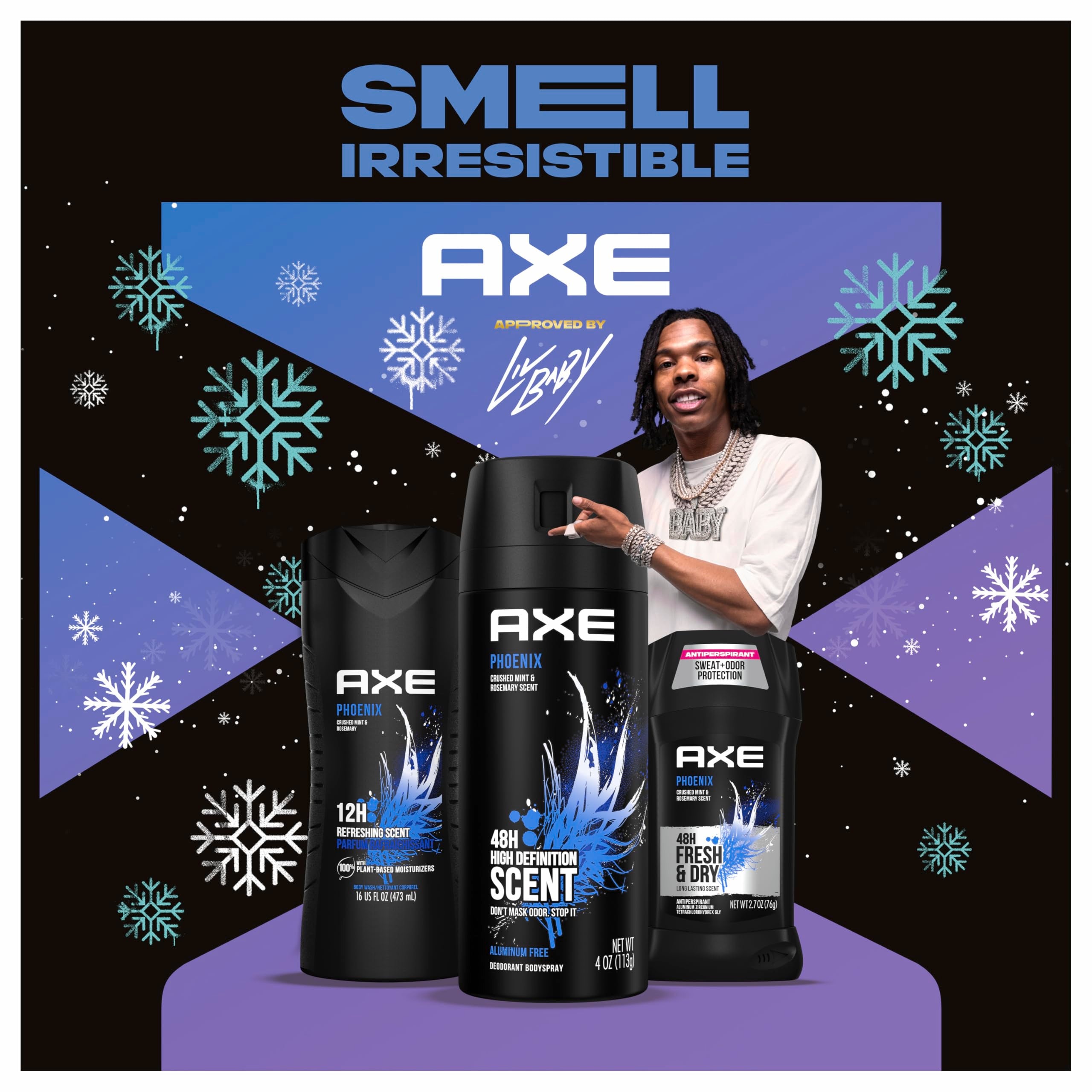 AXE Phoenix Fresh gift set packaging ideal for gifting and easy display.