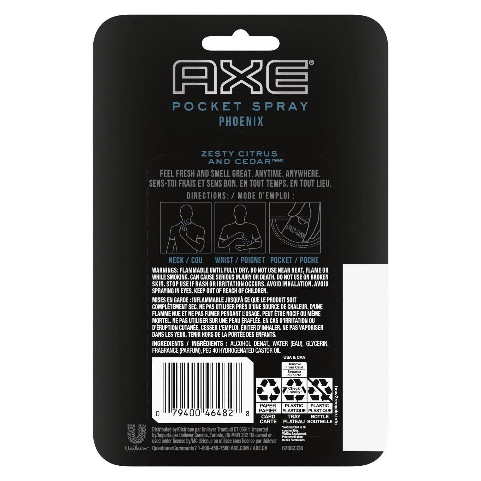 AXE Phoenix application being spritzed for quick daily touch-ups.