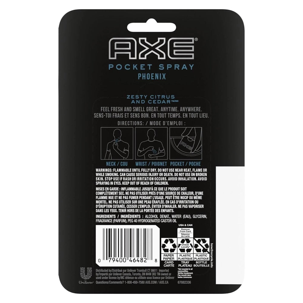 AXE Phoenix application being spritzed for quick daily touch-ups.