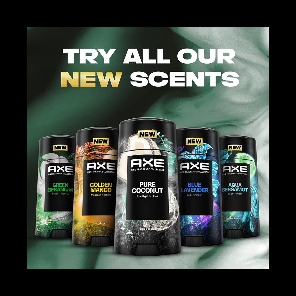AXE Pure Coconut deodorant stick with essential oils, aluminum-free.