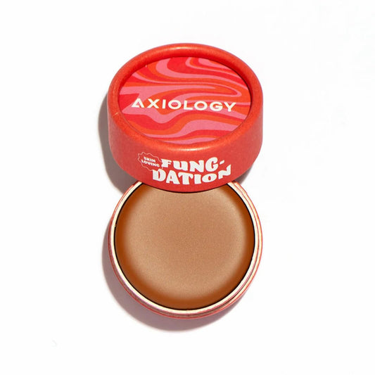 Axiology Fungdation Shade 12 swirls demonstrate creamy texture and easy blend for a natural look