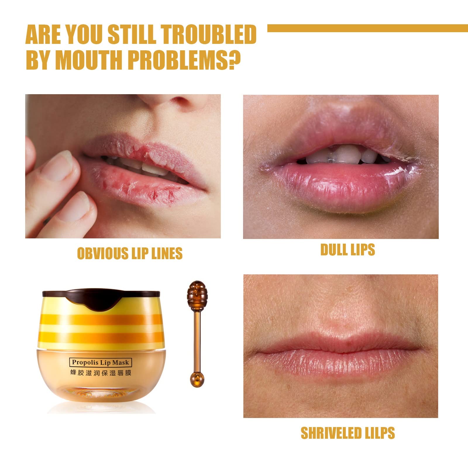 Axnzp natural honey extract moisturizes and nourishes lip skin.