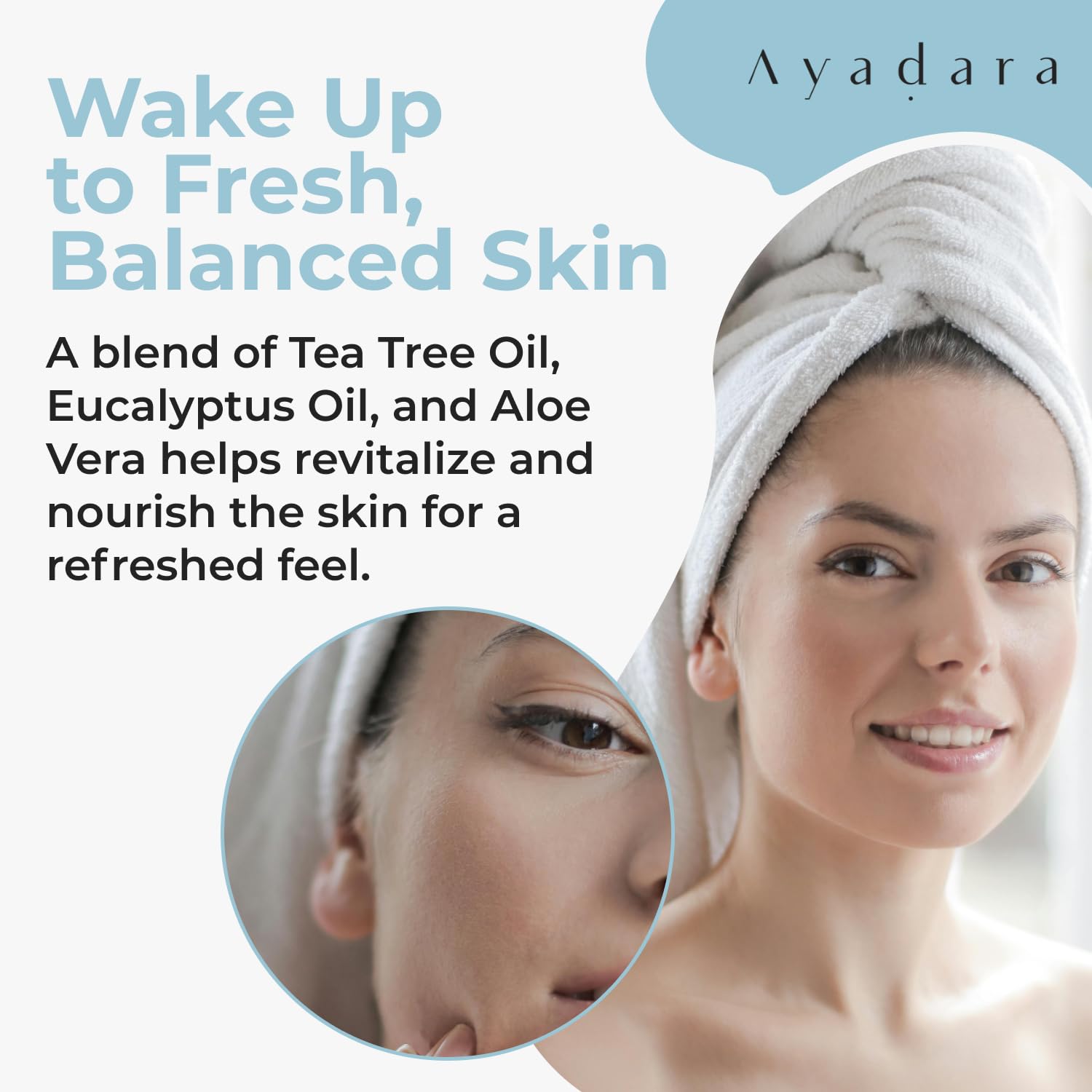 AYADARA overnight spot cream on face demonstrates easy nighttime application