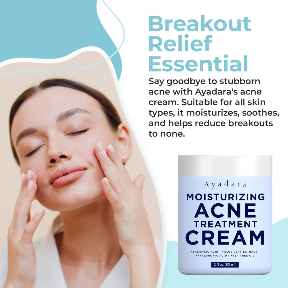 AYADARA skin care application demonstrates gentle hydration without greasiness.