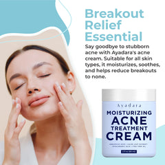 AYADARA skin care application demonstrates gentle hydration without greasiness.