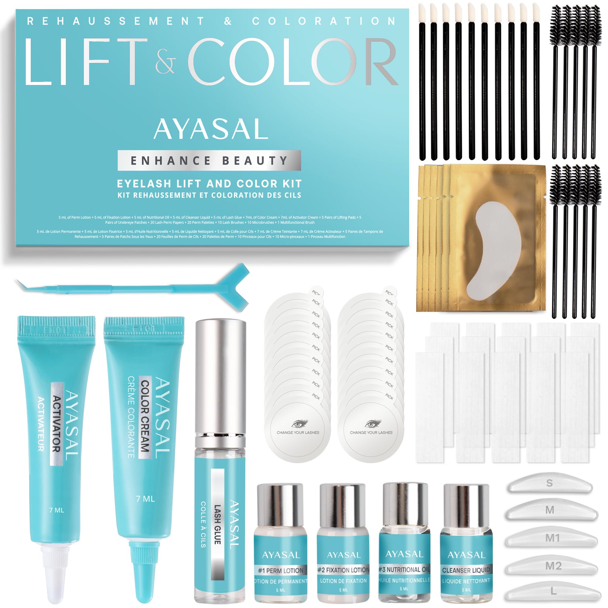 AYASAL Lash Lift Kit box showcasing premium Korean formula for at-home use