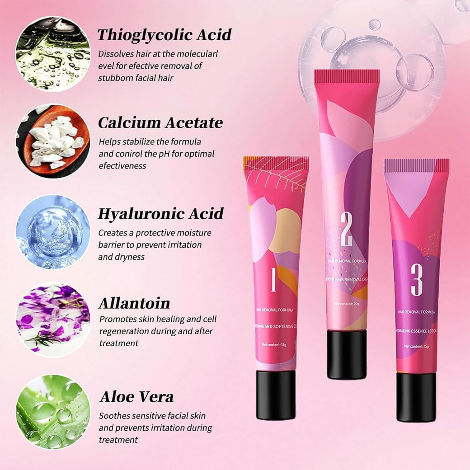 Ayland Hair Remover Cream for Face cream application highlights even coverage over hair