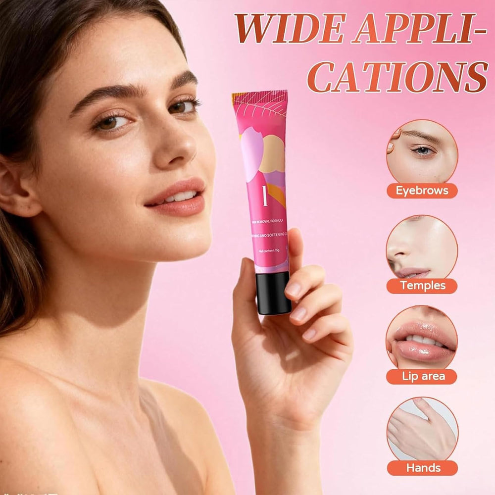 Ayland Hair Remover Cream for Face pre-gel application demonstrates soothing preparation for delicate skin