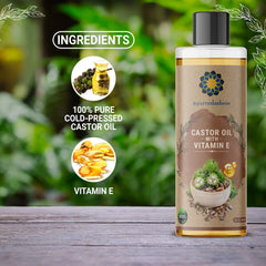 AYURVEDASHREE castor oil bottle for scalp nourishment and shine