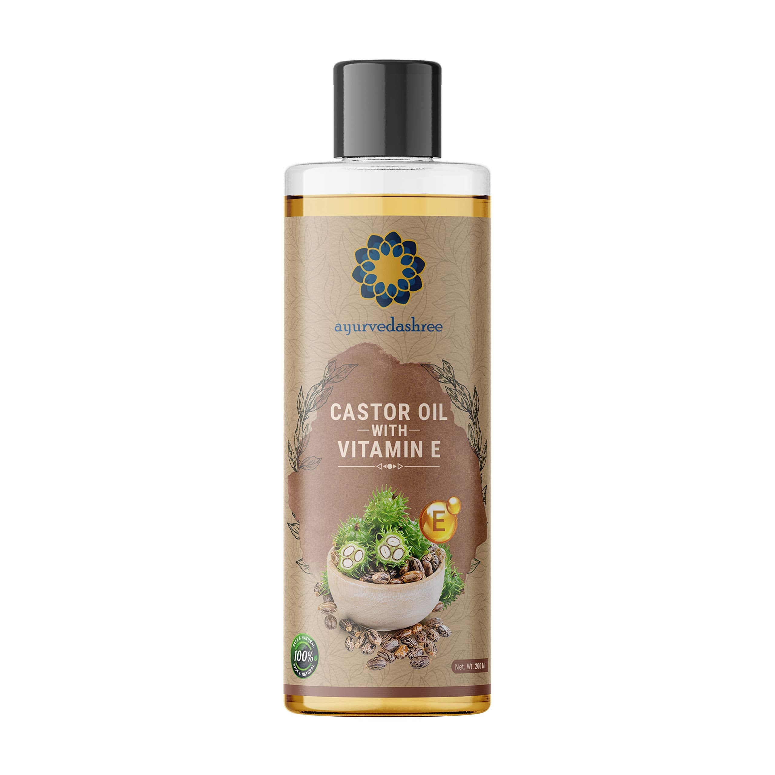AYURVEDASHREE cold-pressed castor oil bottle for moisturized hair