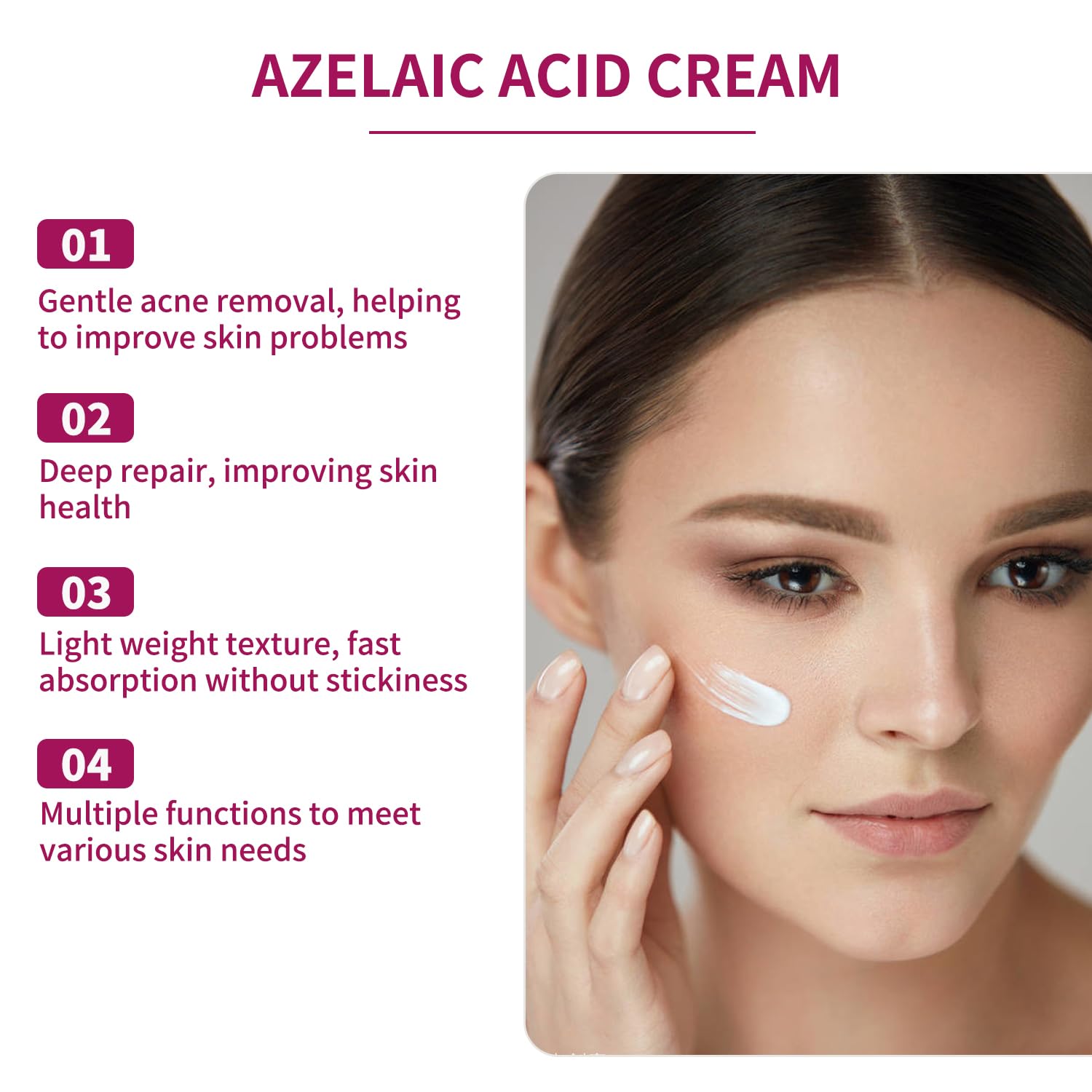 Azelaic Acid Serum ingredients label emphasizes gentle formulation for sensitive skin.