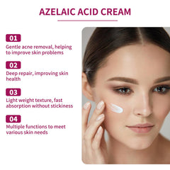 Azelaic Acid Serum ingredients label emphasizes gentle formulation for sensitive skin.