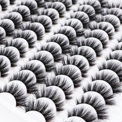 Azenlo 3D fluffy cat eye lashes provide lasting fluffy volume.