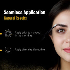 AZEZE eyebrow growth serum texture close-up reveals smooth, ready-to-apply gel