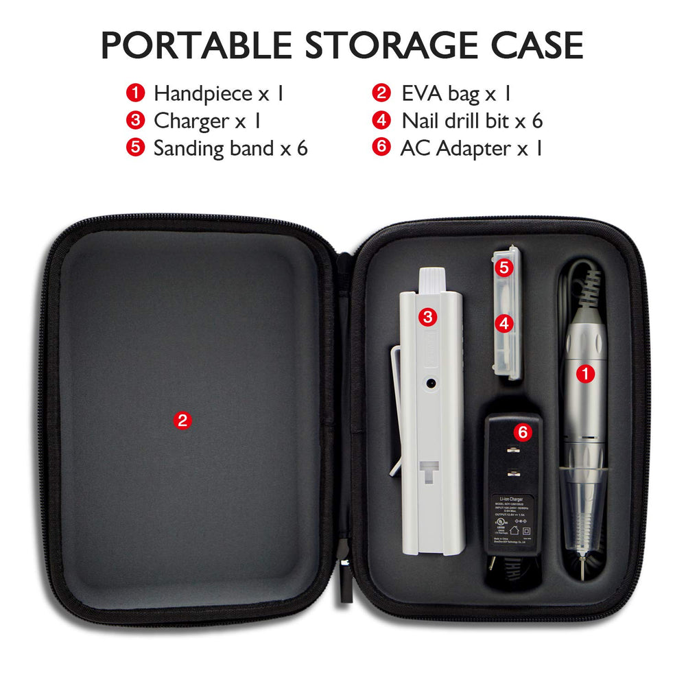 AZ GOGO Efile nail drill speed control enables precise adjustments for various tasks