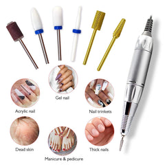 AZ GOGO Efile nail drill with included bits for versatile nail care and smoothing