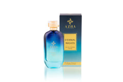 Eternal Nights EDP bottle on silk evokes elegant evening wear