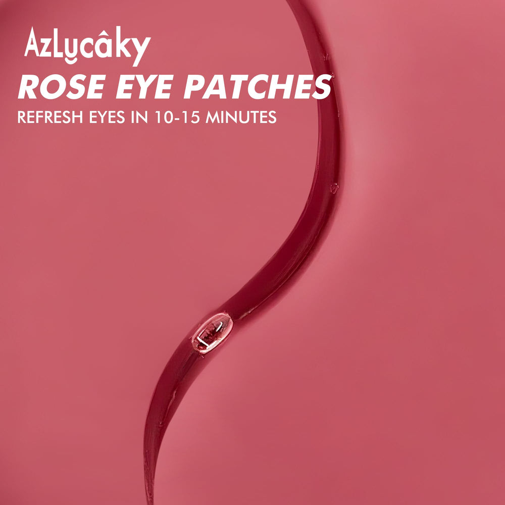 AzLucaky rose hydrogel eye mask delivers cooling hydration for puffy eyes.
