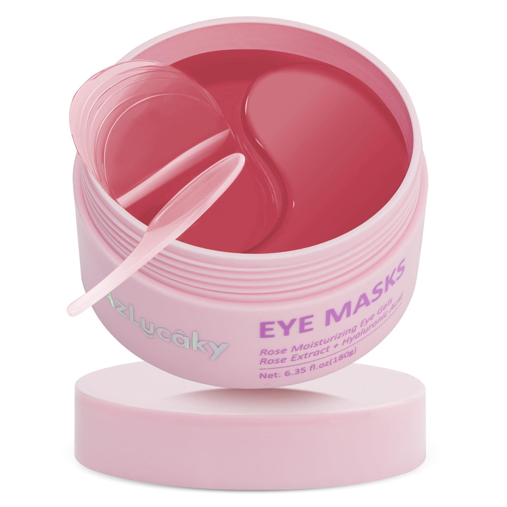 AzLucaky rose eye patches provide deep hydration for refreshed under-eye skin.
