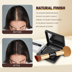 Azonbey hairline powder applied with brush for seamless blending
