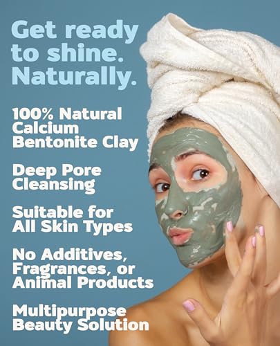 Aztec Secret clay body wrap usage illustrates versatile at-home masking.