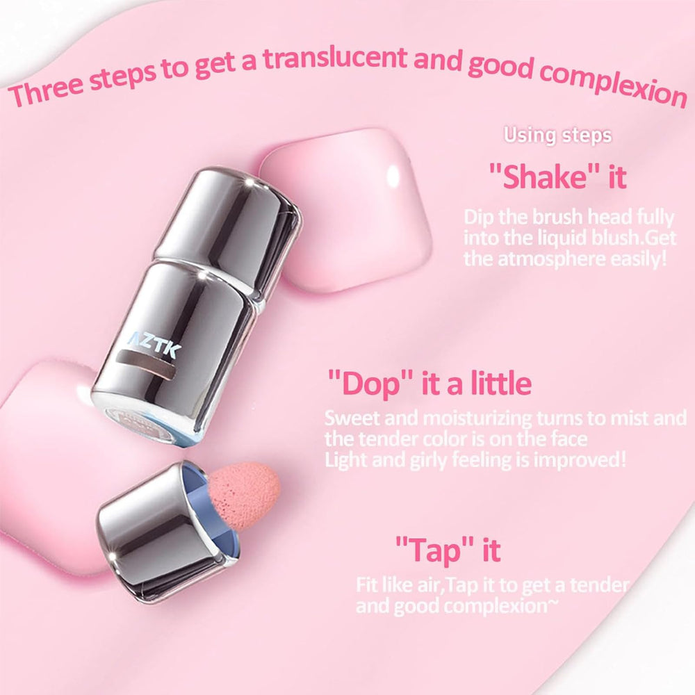 Aztk Liquid Blush JC06 demi-matte cheek finish looks natural