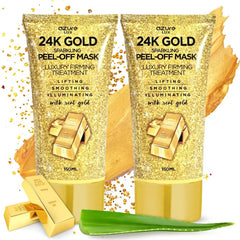 Azure 24K Gold firming mask jar close-up with luxurious glow