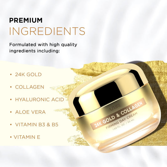 Azure Cosmetics label close-up highlighting ingredients and quality